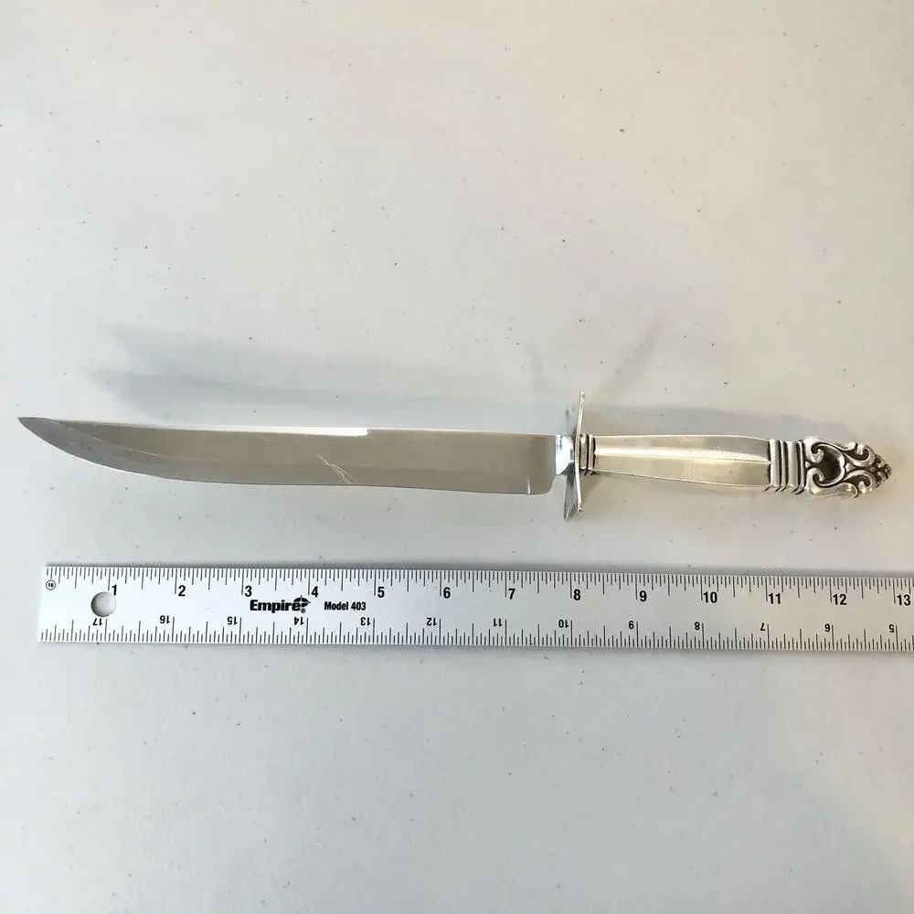 International Royal Danish Sterling Carving Knife Sharp Steak 13”